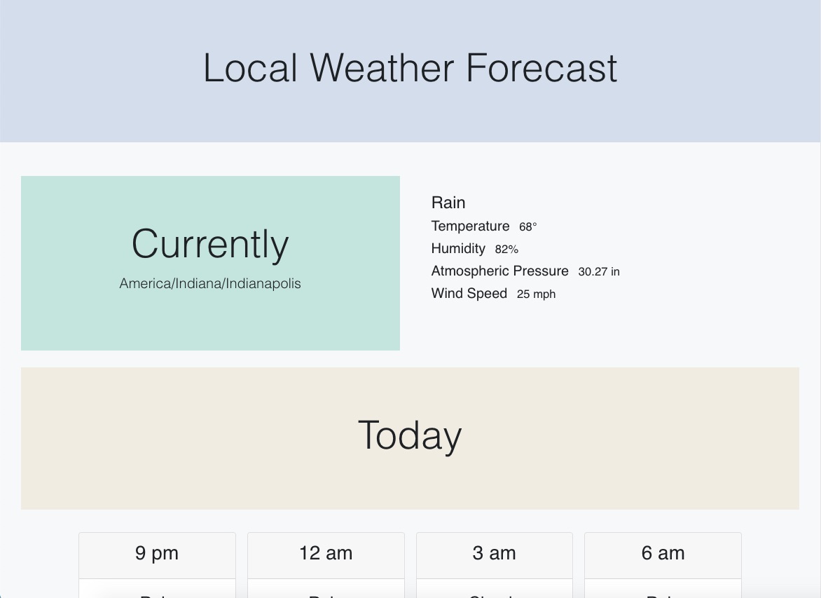 Local Weather Forecast